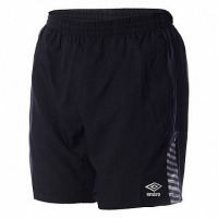 шорты спортивные umbro pro training woven short 62910u (6bw) чёр/т.сер/бел.